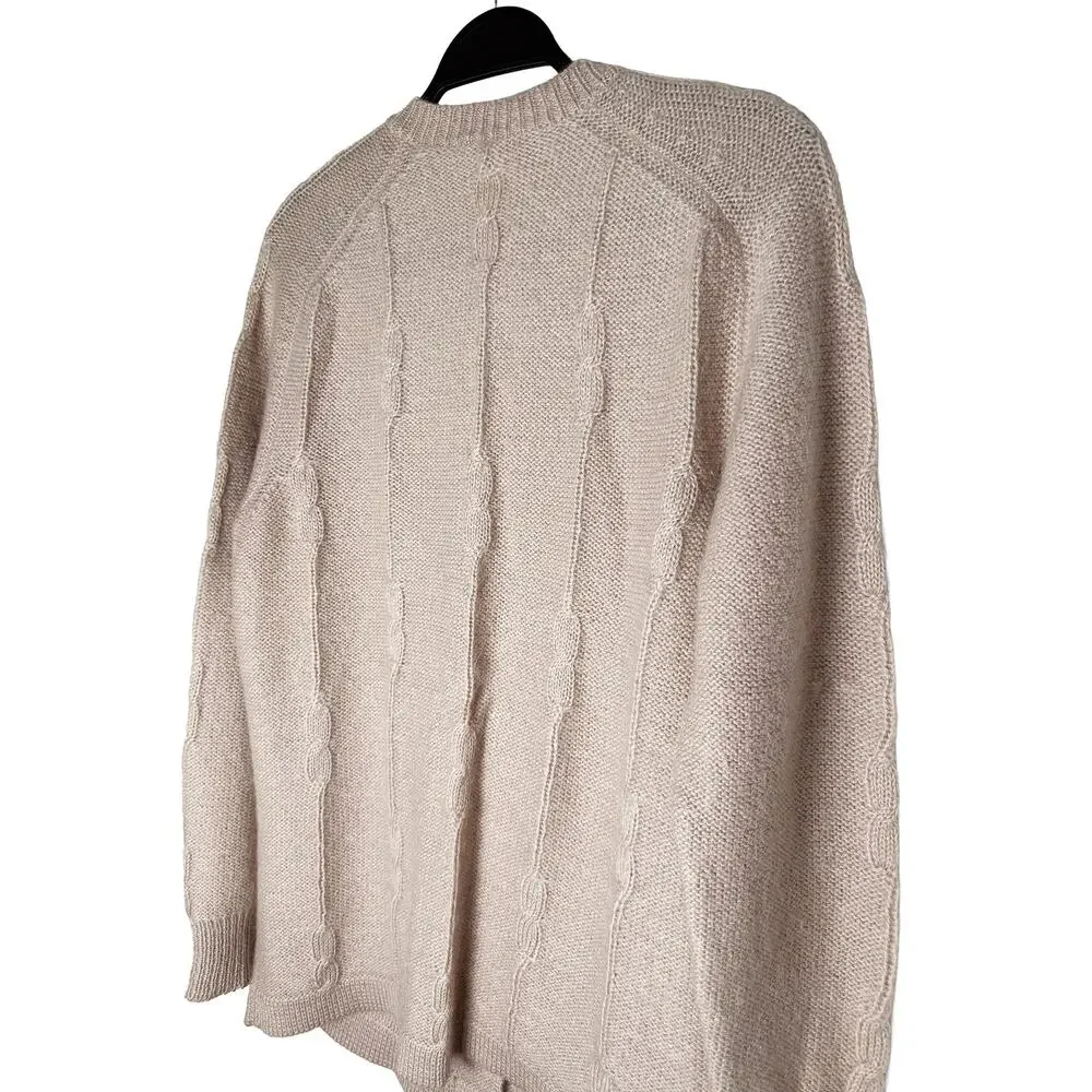 Vintage Made In Italy By Selma Milano Women's Mohair Wool Blend Cardigan Sweater
